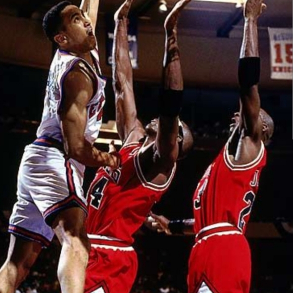 John Starks (Mitchell/Ness)-(Knicks)- (Jersey)-(Blue)-(New)-(Size:XL)-$90 - Picture 7 of 15